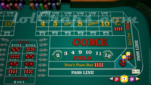 craps 6 and 8 payout